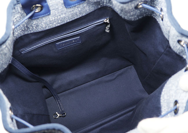 CHANELバックパックコピー (シャネル) ドーヴィル ココマーク ブルー系×シルバー金具 ツイード レザー A93787 レディース - 商品画像 1