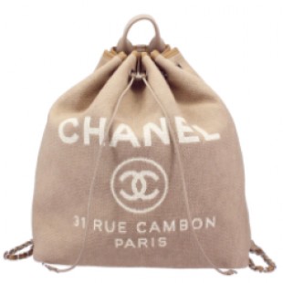 CHANELスーパーコピー シャネル ドーヴィル A93787 キャンパス×レザー ベージュ リュック バックパック ベージュ - 商品画像 2