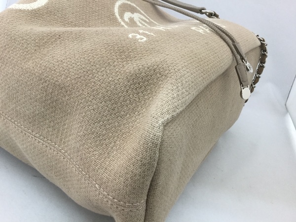 CHANELスーパーコピー シャネル ドーヴィル A93787 キャンパス×レザー ベージュ リュック バックパック ベージュ - 商品画像 5