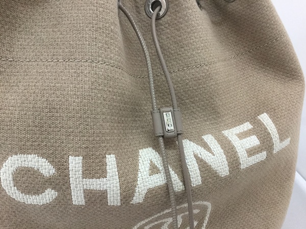 CHANELスーパーコピー シャネル ドーヴィル A93787 キャンパス×レザー ベージュ リュック バックパック ベージュ - 商品画像 8