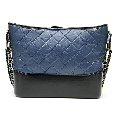 シャネルスーパーコピー CHANEL ガブリエル ドゥ シャネル ホーボーバッグ ブルー×ブラック エイジド カーフスキン ミディアム チェーンショルダーバッグ A93824 - 商品画像 7