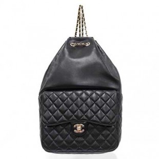 CHANELコピー シャネル バックパック マトラッセ ココマーク リュックサック デイバッグ ブラック ゴールドカラー金具 ラムスキン A94430 - 商品画像 1
