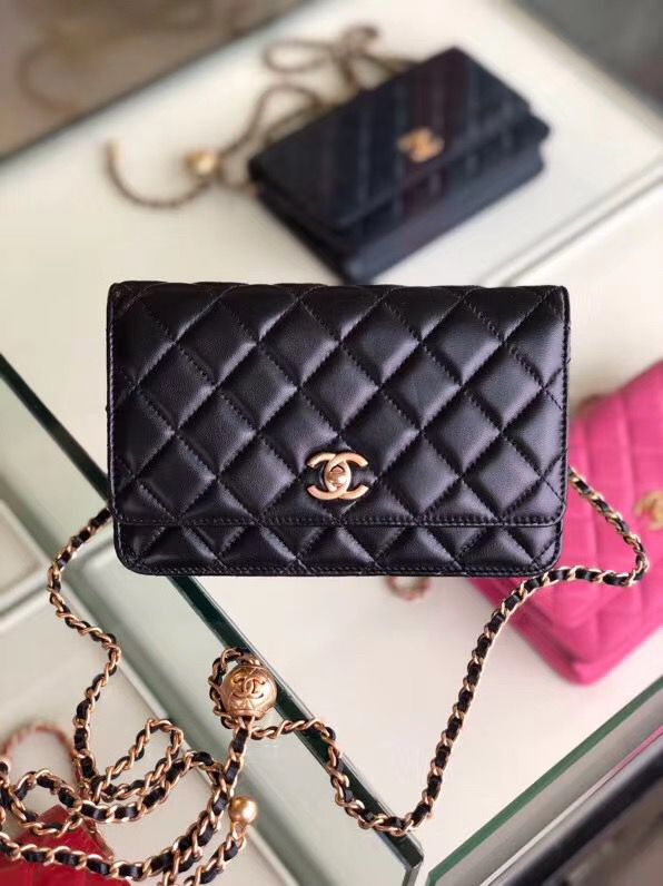 シャネル CHANEL ラムスキン チェーンウォレット ブラック AP1450 B02991 94305 - 商品画像 4