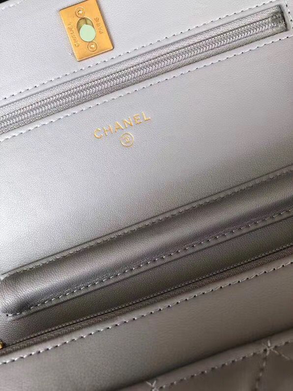 シャネル CHANEL ラムスキン チェーンウォレット グレー AP1450 B02991 94302 - 商品画像 5