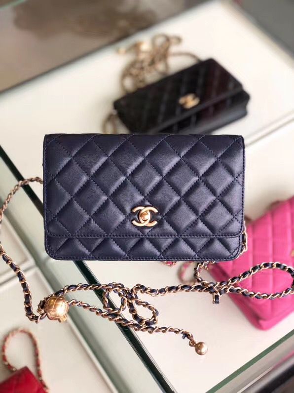 シャネル CHANEL ラムスキン チェーンウォレット カレッジネイビー AP1450 B02991 94306 - 商品画像 8