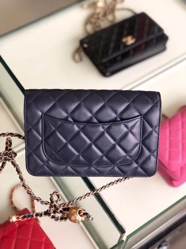 シャネル CHANEL ラムスキン チェーンウォレット カレッジネイビー AP1450 B02991 94306 - 商品画像 4