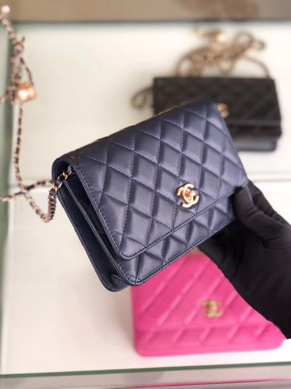 シャネル CHANEL ラムスキン チェーンウォレット カレッジネイビー AP1450 B02991 94306 - 商品画像 10