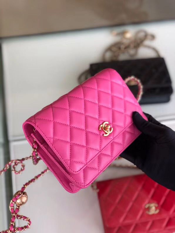 シャネル CHANEL ラムスキン チェーンウォレット ローズレッド AP1450 B02991 94309 - 商品画像 10
