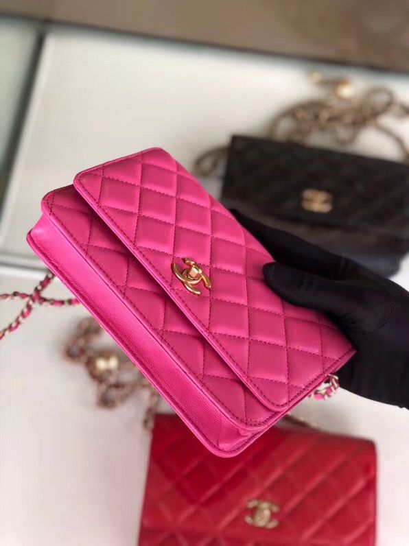 シャネル CHANEL ラムスキン チェーンウォレット ローズレッド AP1450 B02991 94309 - 商品画像 1