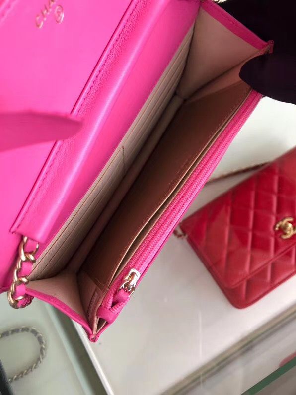 シャネル CHANEL ラムスキン チェーンウォレット ローズレッド AP1450 B02991 94309 - 商品画像 9
