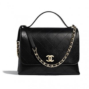 シャネルコピー CHANEL トップハンドル フラップ バッグ ブラック AS0882 B01107 94305