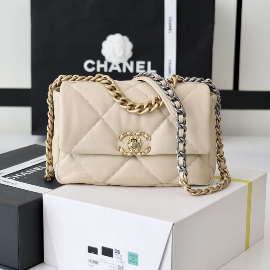 シャネルスーパーコピー chanel 19 フラップバッグ AS1160 AS1161 ベージュ - 商品画像 8