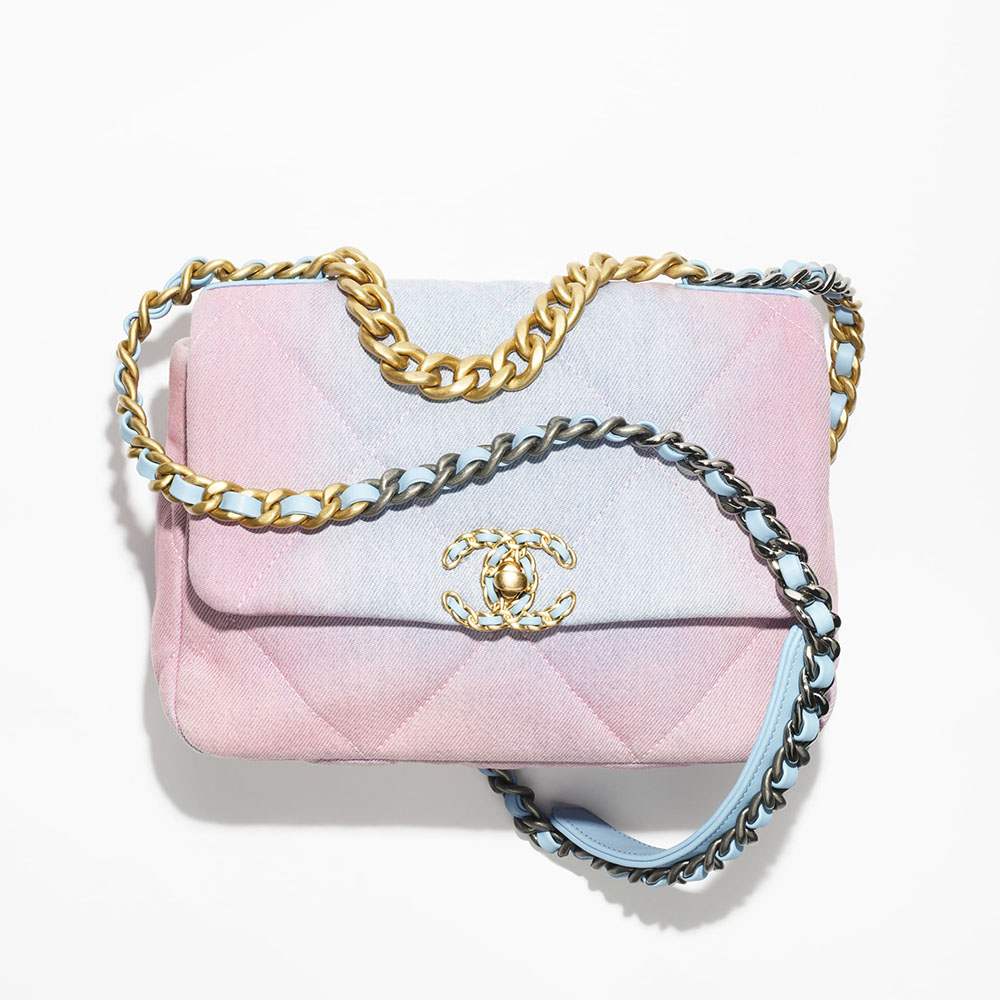 シャネル スーパーコピー CHANEL 19 ハンドバッグ ブルー & ピンク AS1160 B15082 NT299 - 商品画像 4
