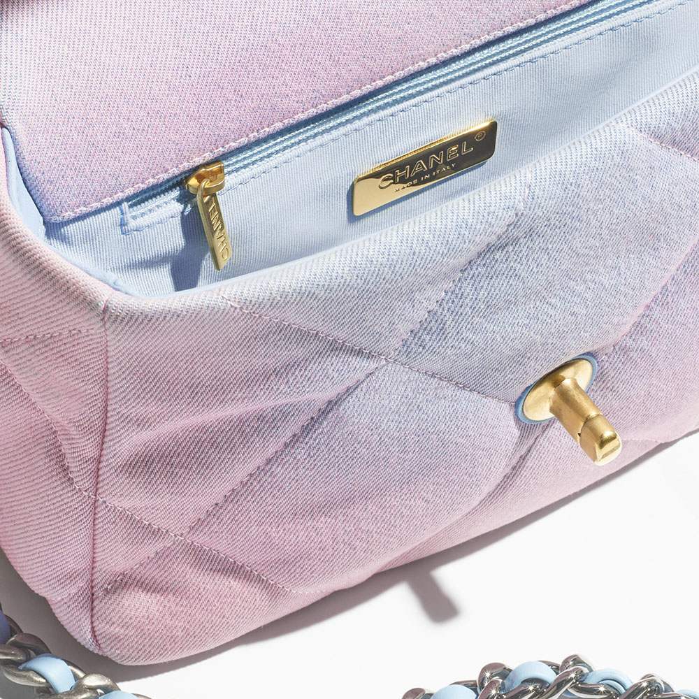 シャネル スーパーコピー CHANEL 19 ハンドバッグ ブルー & ピンク AS1160 B15082 NT299 - 商品画像 6