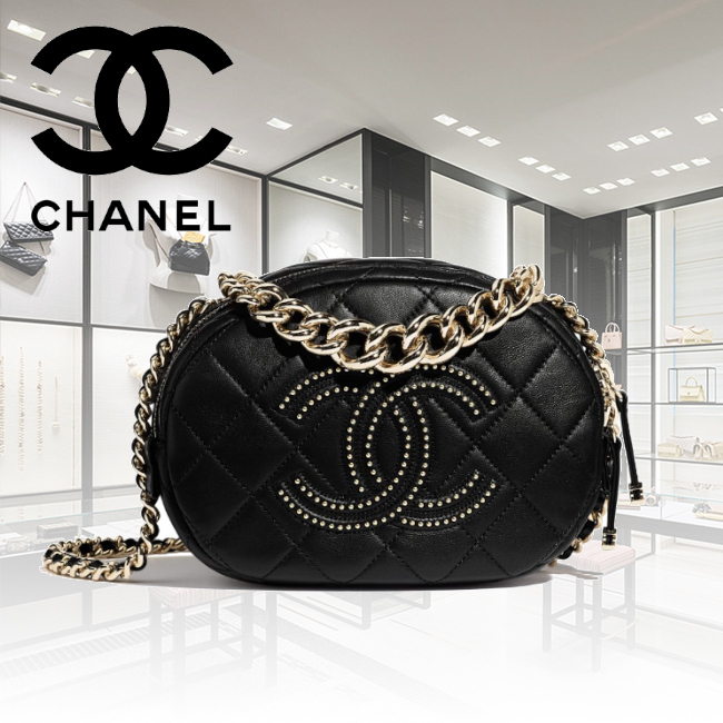 CHANELコピー カメラバッグ ラムスキン ブラック ショルダーバッグ レディース AS1511 B02377 94305 - 商品画像 1