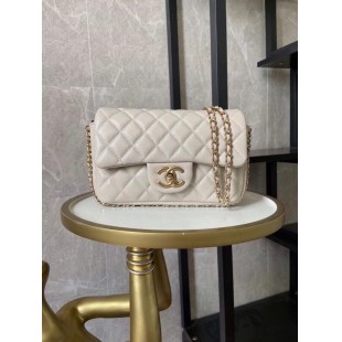 シャネル CHANEL フラップ バッグ ショルダー CC ラム パール マト AS1740 B02779 10601