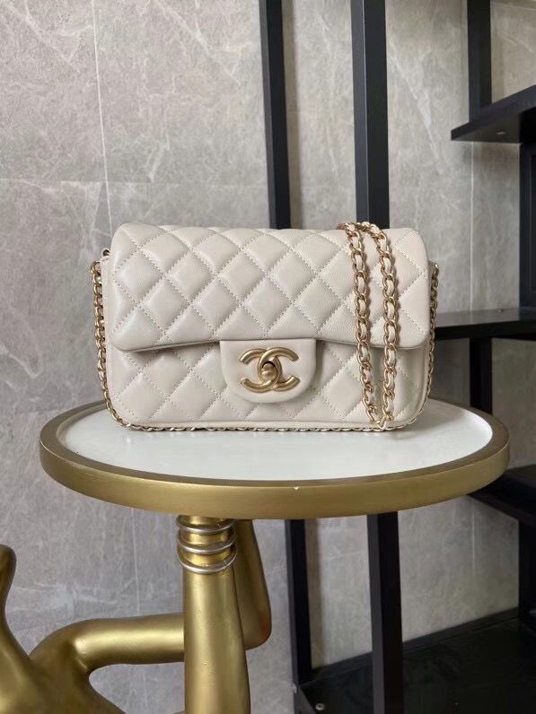 シャネル CHANEL フラップ バッグ ショルダー CC ラム パール マト AS1740 B02779 10601 - 商品画像 7