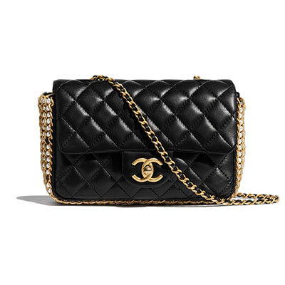 シャネル CHANEL フラップ バッグ ショルダー CC ラム パール マト AS1740 B02779 94305 - 商品画像 4