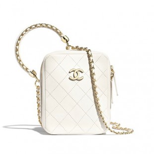 CHANELスーパーコピー シャネル ショルダーバッグ ハンドバッグ ホワイト ヴァニティーケース カーフスキン AS1753 B02782 10601