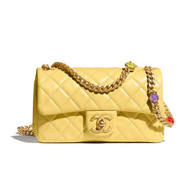 シャネルスーパーコピー Chanel フラップバッグ ショルダーバッグ ロゴ イエロー カラフルレジン AS2380 B05098 NB357 - 商品画像 4