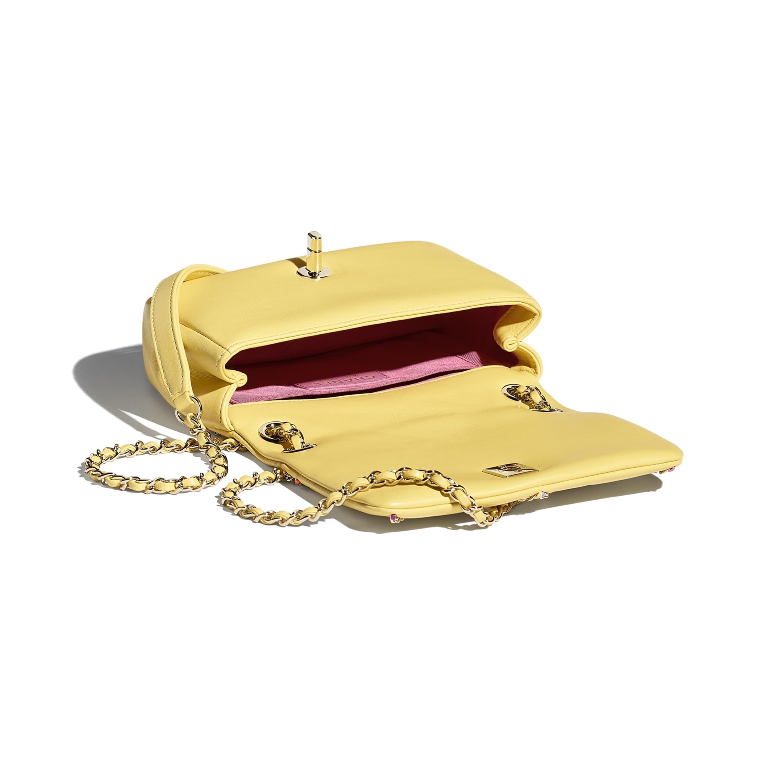 シャネル CHANEL スモール フラップ バッグ イエロー クロスチェーン AS2382 B05100 NB809 - 商品画像 5