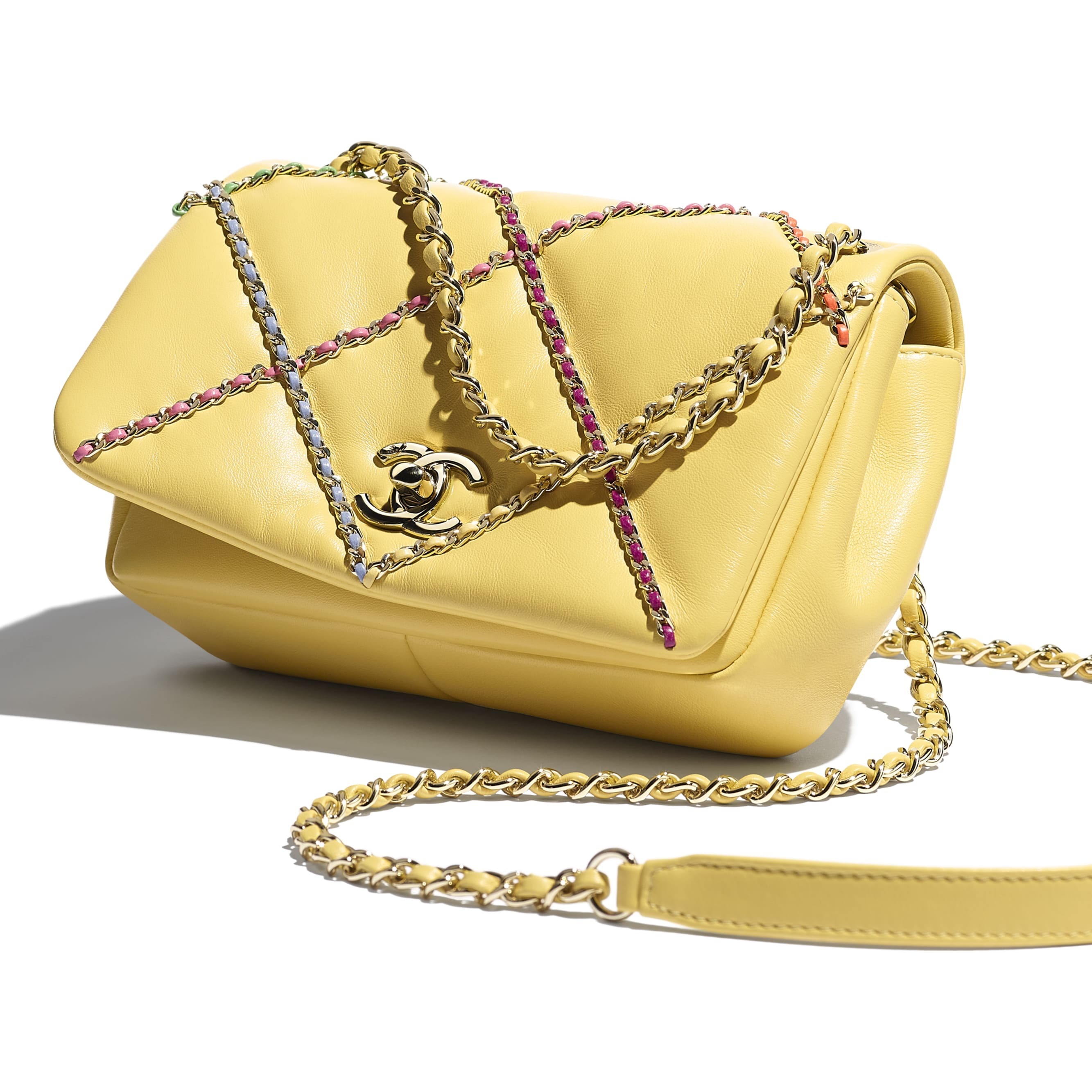 シャネル CHANEL スモール フラップ バッグ イエロー クロスチェーン AS2382 B05100 NB809 - 商品画像 3