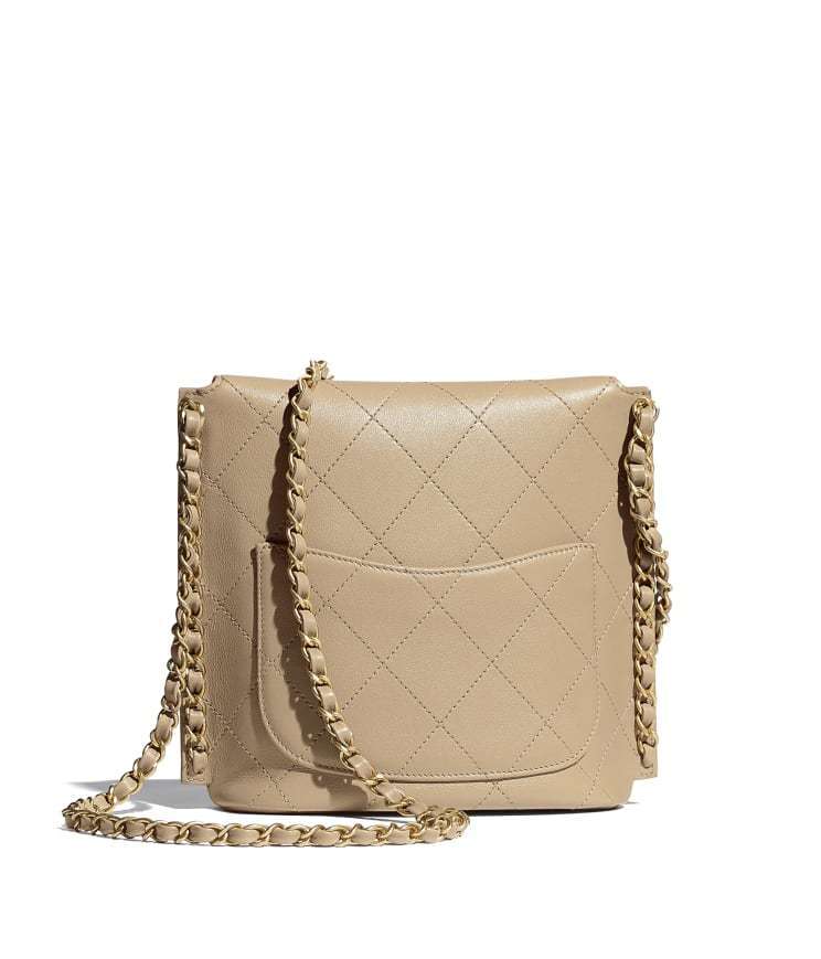 シャネル CHANEL スモール ホーボーバッグ カーフスキン チェーンバッグ ベージュ AS2542 B05539 NC027 - 商品画像 3