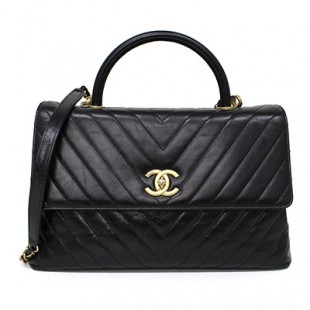 シャネル CHANEL パールバングルクラッチ バッグ GLD ブラック AS2609 B05967 94305