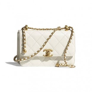 シャネルコピー CHANEL ミニ フラップバック カーフスキン ホワイト AS2615 B05973 10601