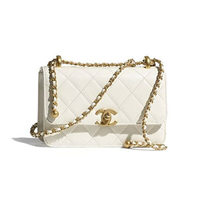 シャネルコピー CHANEL ミニ フラップバック カーフスキン ホワイト AS2615 B05973 10601 - 商品画像 4