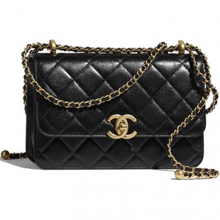 シャネルコピー CHANEL ミニ フラップバック カーフスキン ブラック AS2615 B05973 94305