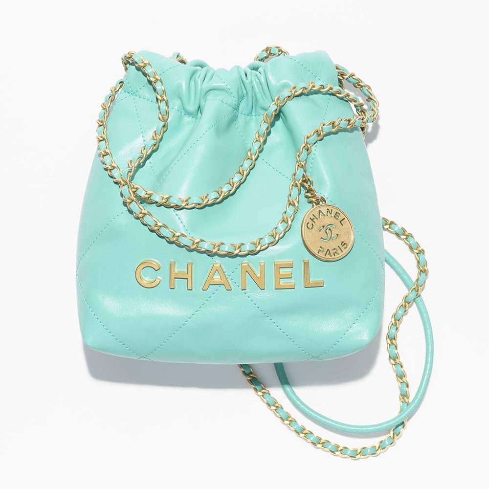 シャネル スーパーコピー CHANEL 22 ミニ ハンドバッグ ターコイズ AS3980 B08037 NS837 - 商品画像 4