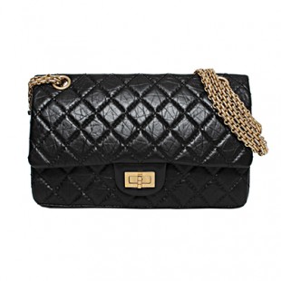 CHANELスーパーコピー 黒色 ヴィンテージカーフ Wチェーン Wフラップ ダブルチェーン ダブルフラップ 斜め掛け CH45231