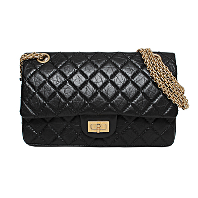 CHANELスーパーコピー 黒色 ヴィンテージカーフ Wチェーン Wフラップ ダブルチェーン ダブルフラップ 斜め掛け CH45231 - 商品画像 3