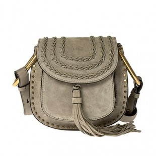 クロエコピー バッグ CHLOE Hudson ハドソン スエードフリンジ ショルダーバッグ ポシェット(グレー) 3S1220 H67B79