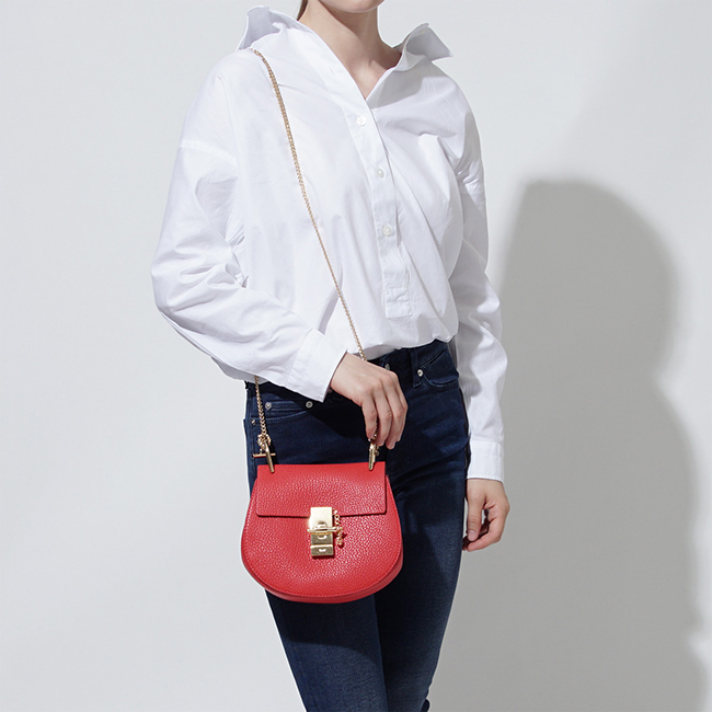 クロエコピー Chloe ショルダーバッグ DREW ドリュー LEATHER ROYAL NAVY ブルー系 3s1032 944 706 レディース - 商品画像 4