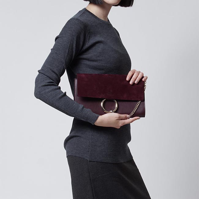 クロエコピー Chloe クラッチバッグ FAYE フェイ LEATHER DARK PURPLE パープル系 3s1228 h2o 85c レディース - 商品画像 8