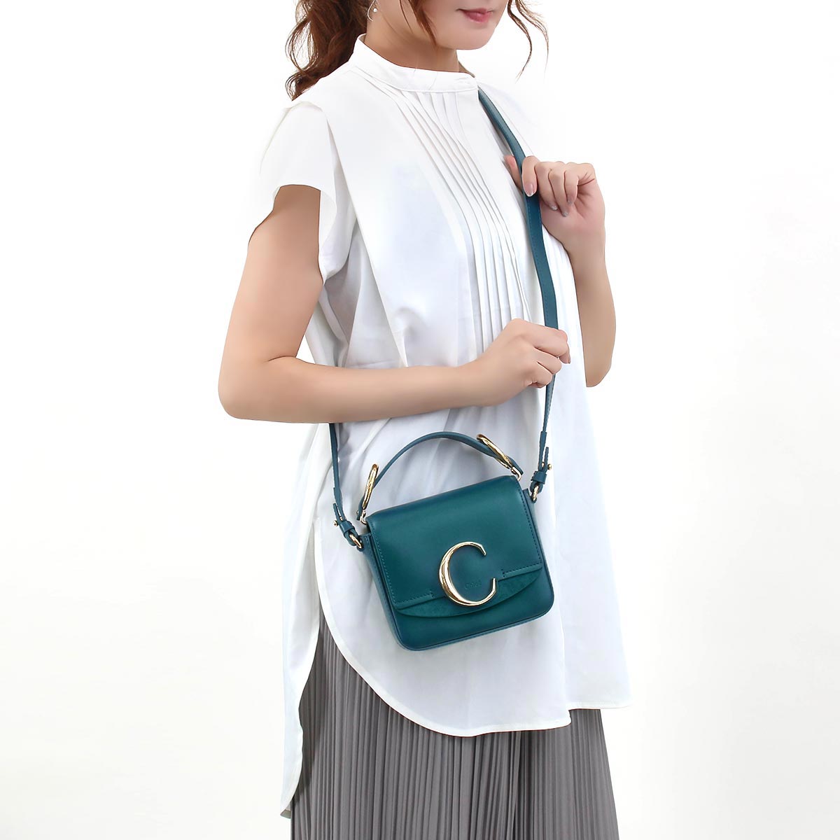 クロエ ショルダーバッグ/ハンドバッグ/ミニバッグ バッグ レディース クロエ C ネイビーインクブルー CHC19US193 A37 43C - 商品画像 4