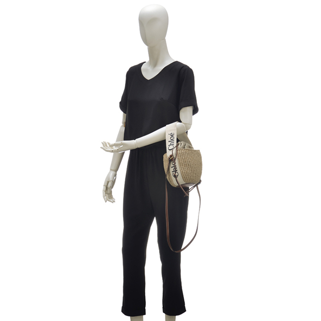クロエスーパーコピー CHLOE ショルダーバッグ WOODY スモールバスケット かごバッグ ホワイト CHC21US381 E65 101 - 商品画像 8