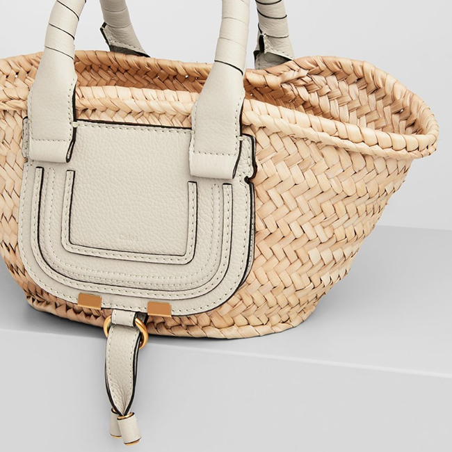 クロエコピー Chloe MARCIE ラフィア&レザー ミニカゴバッグ CHC21US832C9725M - 商品画像 4