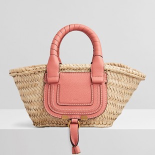 クロエコピー Chloe MARCIE ミニ バスケット かごバッグ ピンク CHC21US832C976W1