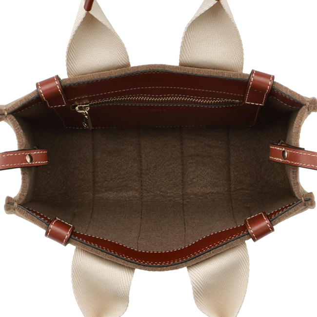 スーパーコピークロエ CHLOE ショルダーバッグ WOODY LOGO スモール リボン付き リサイクルフェルト ブラウン系 CHC21WS397 F37 26E - 商品画像 7