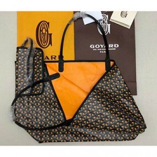 スーパーコピーGOYARD ゴヤール サンルイ クレールヴォア PM SAC SAINT LOUIS CLAIRE VOIE 黄 黒 ショッパー リボン ラッピング Goyard2020009