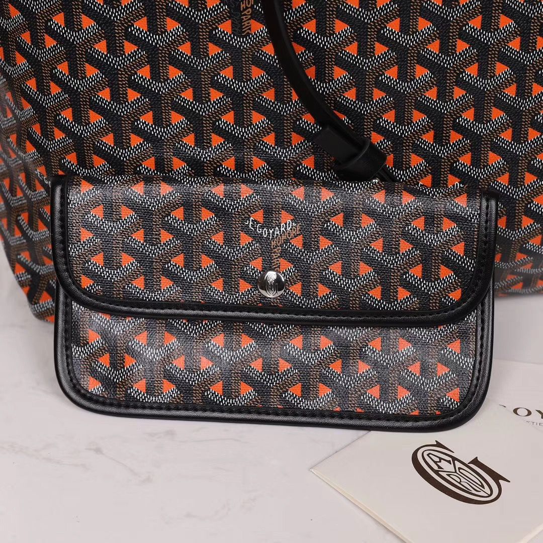 GOYARDスーパーコピー ゴヤール サンルイ クレールヴォア PM SAC SAINT LOUIS CLAIRE VOIE オレンジ 黒 ショッパー リボン ラッピング Goyard2020007 - 商品画像 1