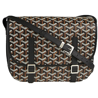 ゴヤールコピー ベルヴェデール ユニセックス ショルダーバッグ ブラック/ブラウン×シルバー金具 Goyard2020010 - 商品画像 8