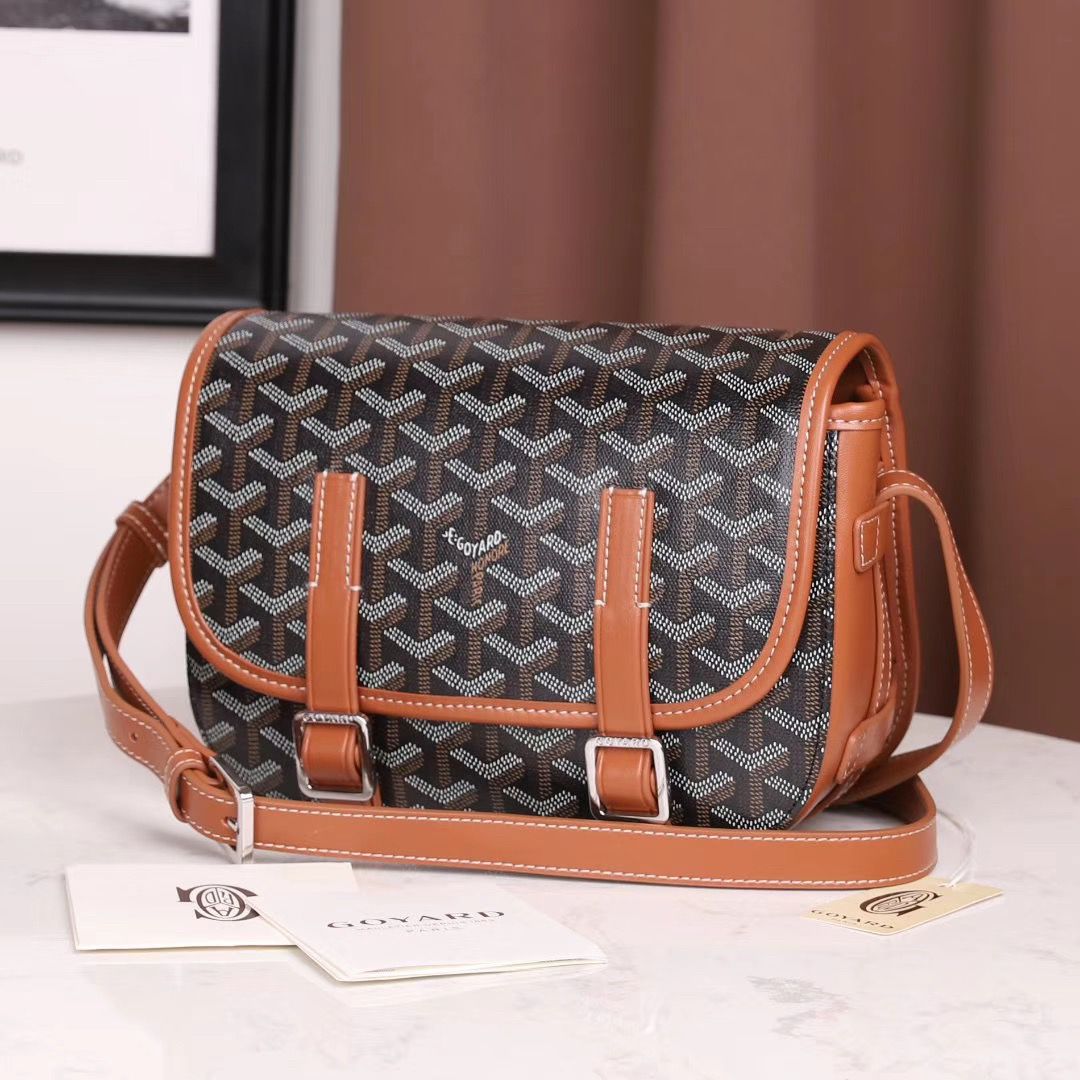 ゴヤールスーパーコピー ベルヴェデール ユニセックス ショルダーバッグ ブラック/ブラウン×シルバー金具 Goyard2020012 - 商品画像 10
