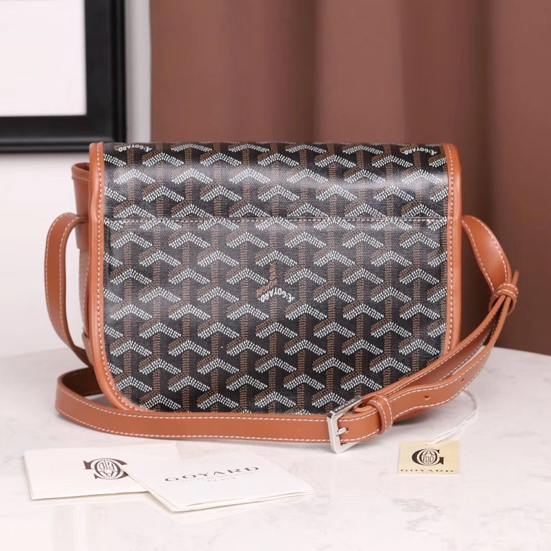 ゴヤールスーパーコピー ベルヴェデール ユニセックス ショルダーバッグ ブラック/ブラウン×シルバー金具 Goyard2020012 - 商品画像 6