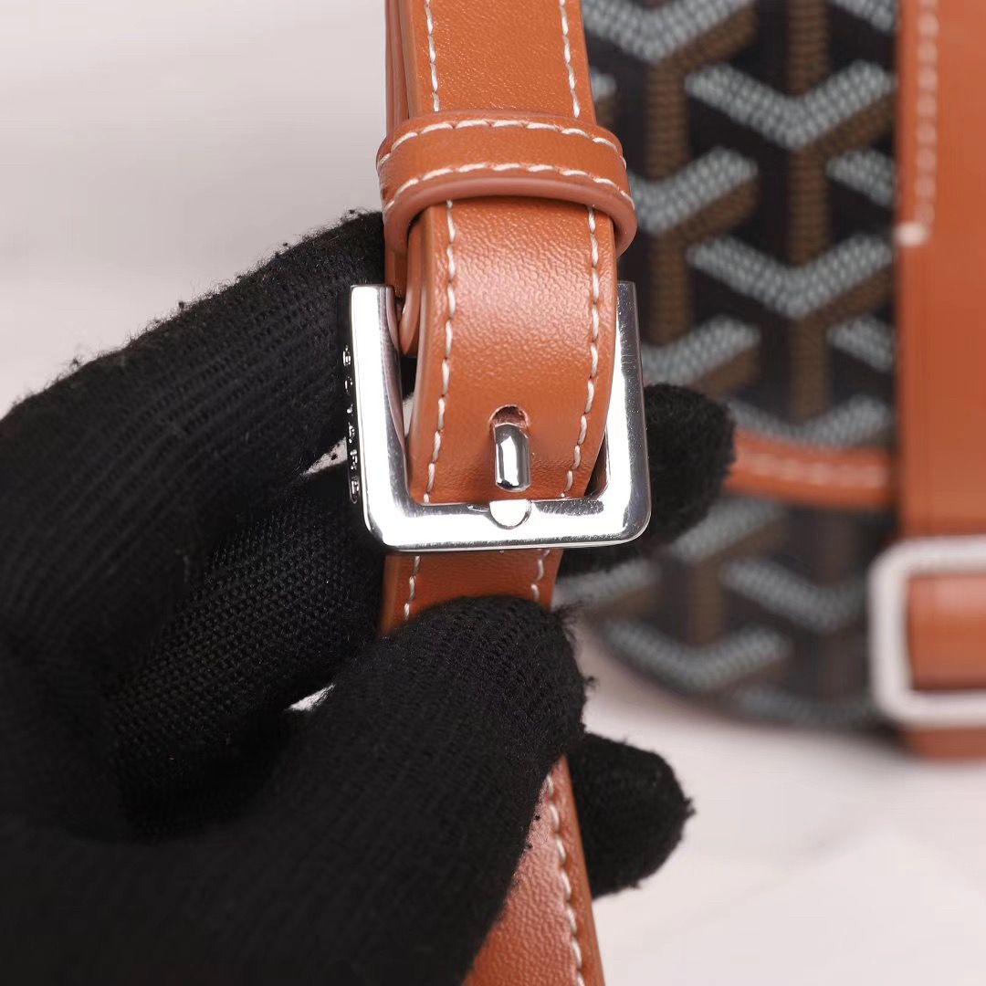 ゴヤールスーパーコピー ベルヴェデール ユニセックス ショルダーバッグ ブラック/ブラウン×シルバー金具 Goyard2020012 - 商品画像 1