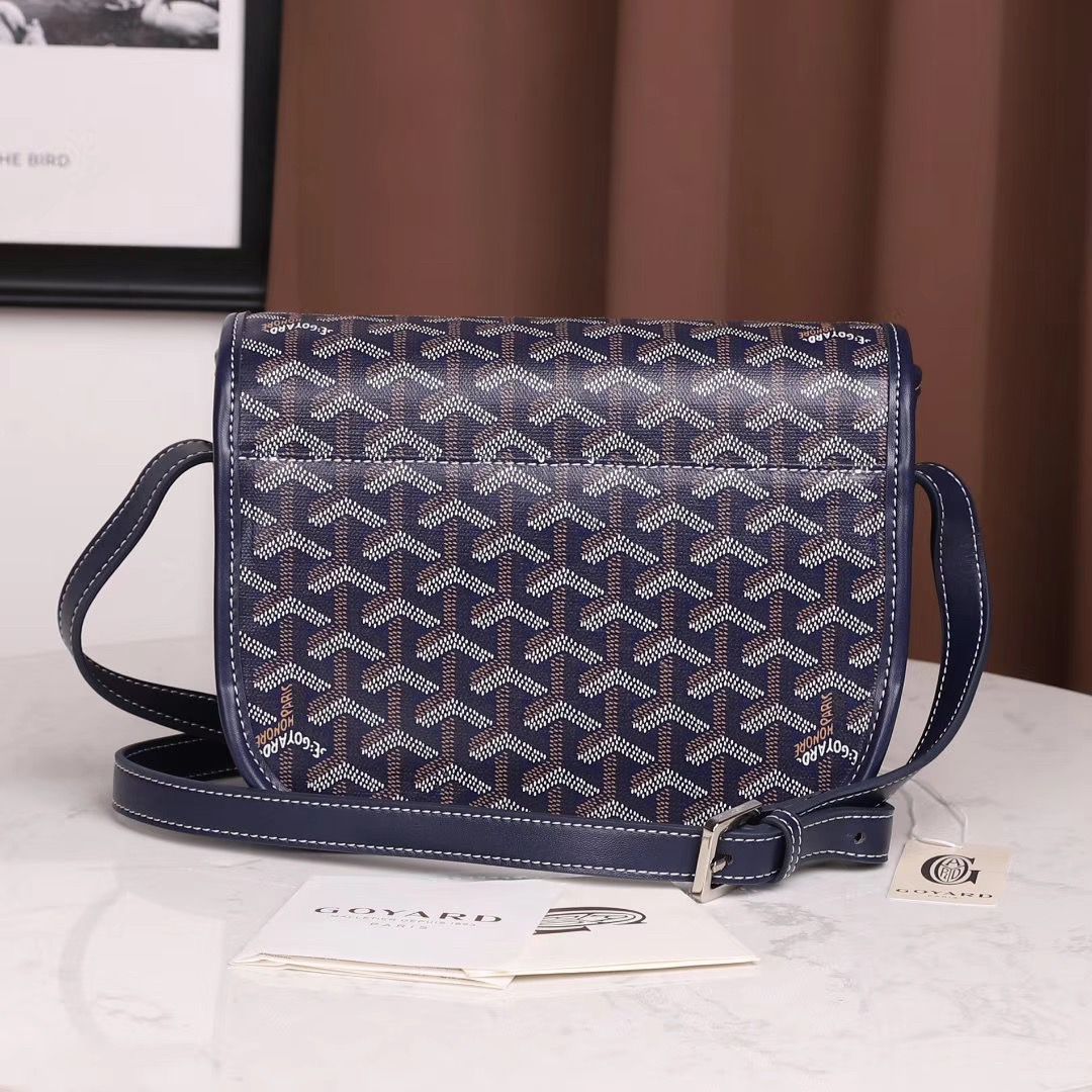 GOYARDコピー ベルヴェデール ユニセックス ショルダーバッグ ネイビー×シルバー金具 Goyard2020014 - 商品画像 6
