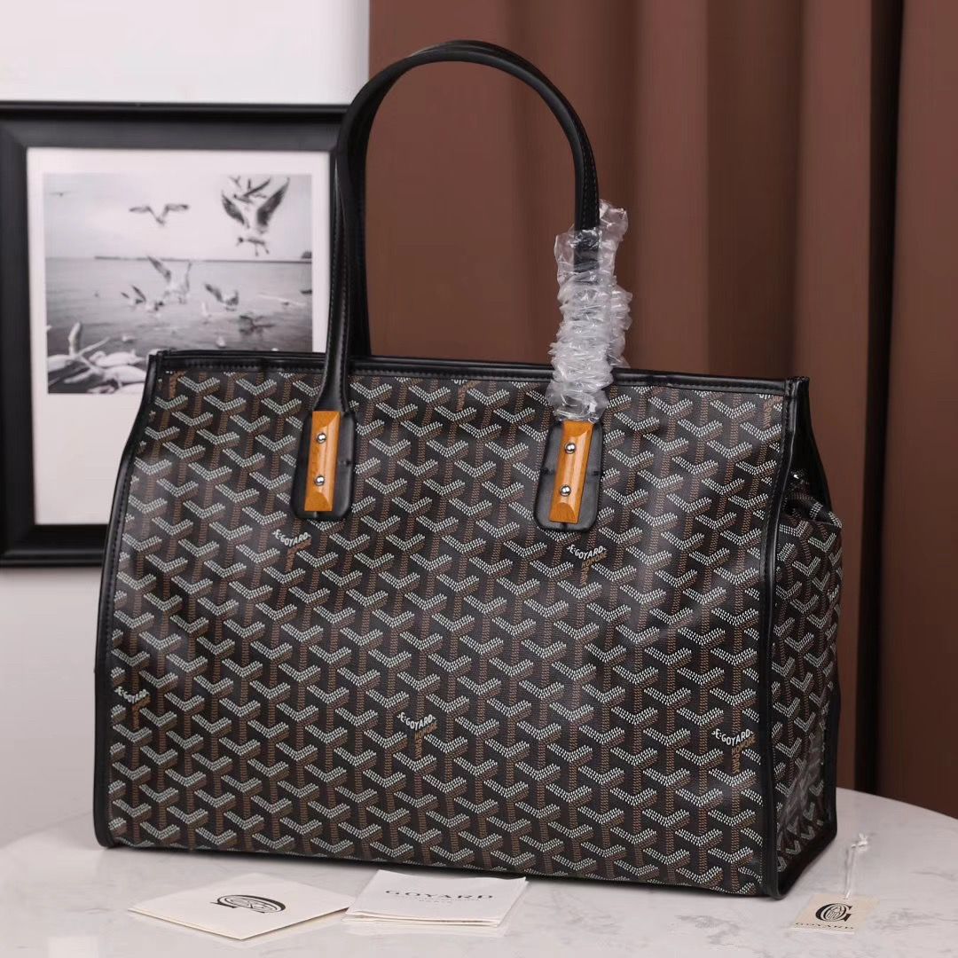 ゴヤールスーパーコピー ゴマルキーズ トートバッグ PVC×カーフ ブラック ショルダーバッグ ハンドバッグ Goyard2020023 - 商品画像 10